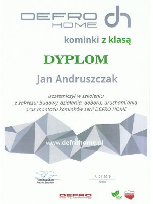 Certyfikat Defro